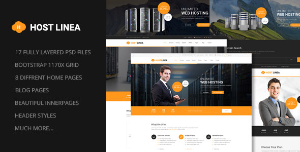 Hostlinea - Web Hosting, Responsive HTML Template