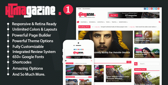 HTmagazine - WordPress Newspaper Magazine Blog Theme