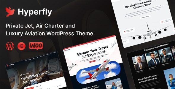 HyperFly - Private Jet Charter & Aviation WordPress Theme