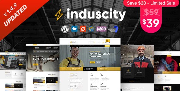 Induscity - Factory and Manufacturing WordPress Theme