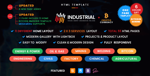 Industrial - Multipurpose Engineering Services HTML Template