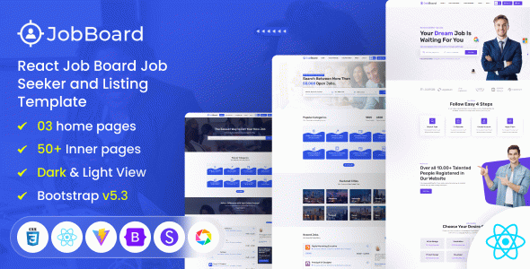 JobBoard - React Job Board Job Seeker and Listing Template