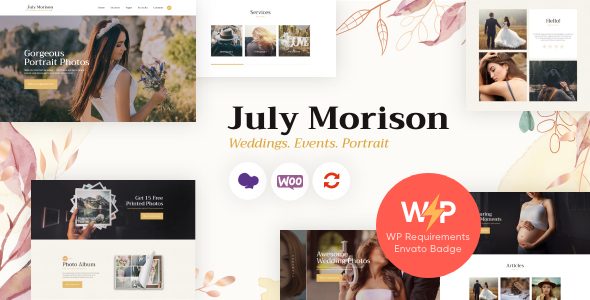 July Morison | Photographer Portfolio & Lookbook WordPress Theme