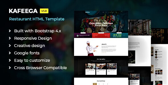 Kafeega - HTML template for Restaurants & Food Business