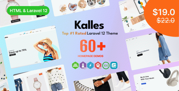 Kalles - HTML & Laravel 12 eCommerce Templates