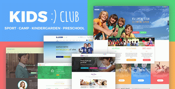 Kids Club - Kindergarten, School & Camp WordPress Theme