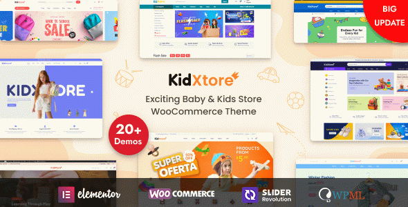 KidXtore - Kids Clothing and Toys Store Elementor WooCommerce WordPress Theme