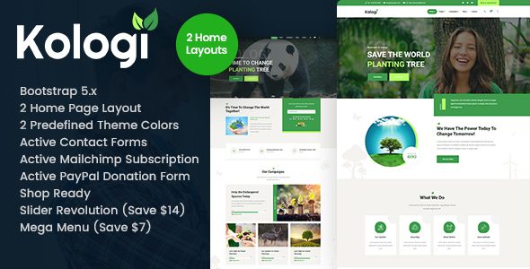 Kologi - Charity NonProfit HTML Template