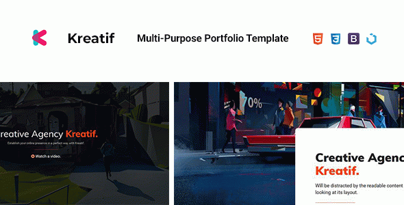 Kreatif — Creative Multi-Purpose Portfolio Template