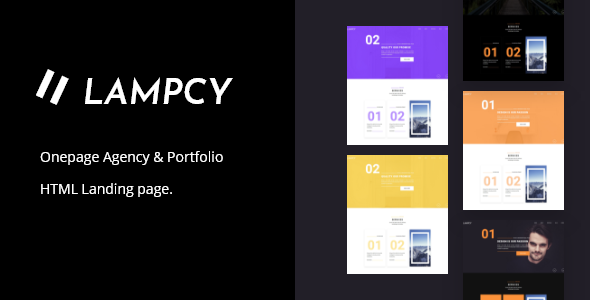 Lampcy - Onepage Agency Portfolio Template