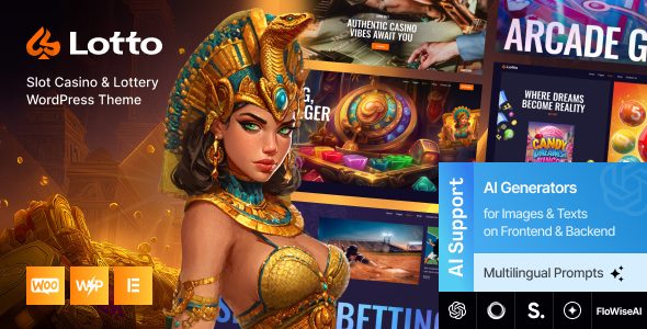 Lotto - Slot Casino & Lottery WordPress Theme