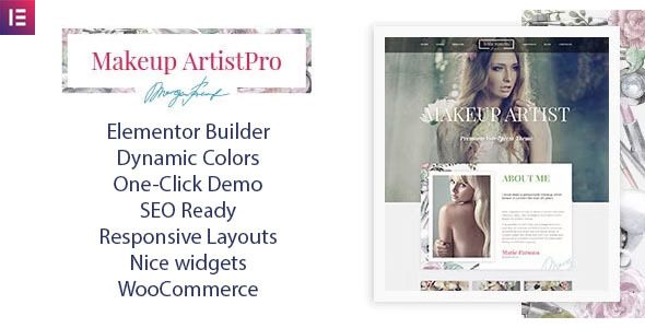 MakeUp Artist Pro - Beauty and Hair Stylist WordPress Theme