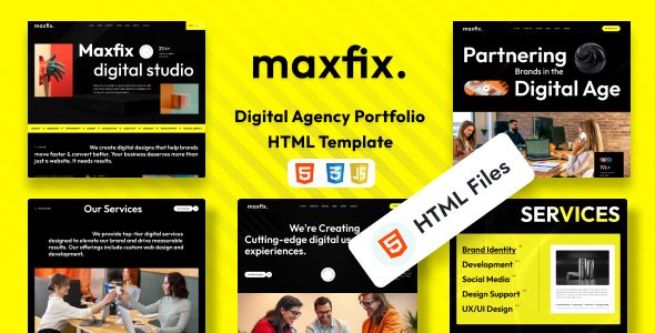 Maxfix – Digital Agency Portfolio HTML Template