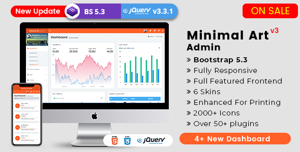 Minimal Art - Responsive Bootstrap 5 Admin Dashboard & WebApp Templates