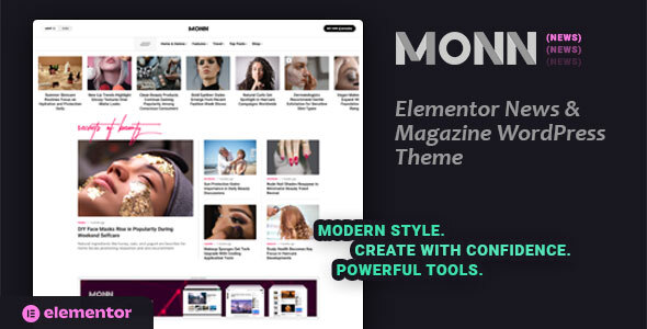 Monn - Elementor News & Magazine WordPress Theme