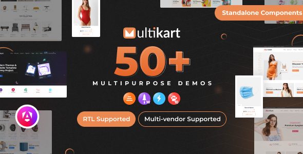 Multikart - Responsive Angular 21 eCommerce + Admin + Invoice + Email Template
