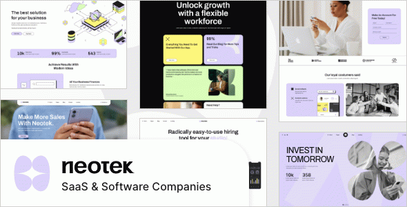 NeoTek - SaaS and Software Company WordPress Theme