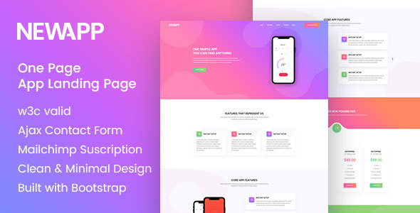 NewApp - HTML5 Landing Page