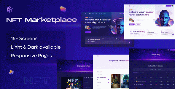 NFT Portfolio and Digital Art HTML Template