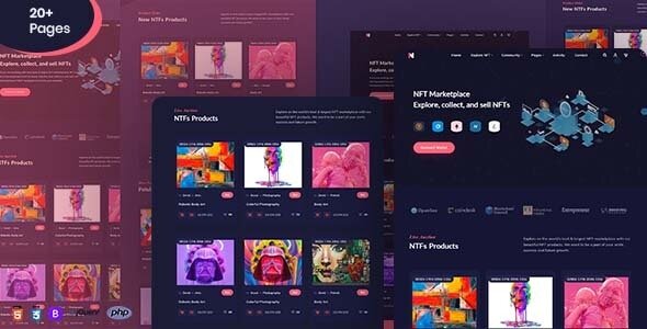 NftMarket - NFT Marketplace Responsive HTML Template
