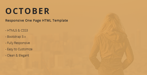 October - Responsive One Page HTML Template
