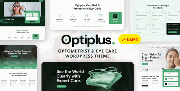 Optiplus - Optometrist & Eye Care WordPress Theme