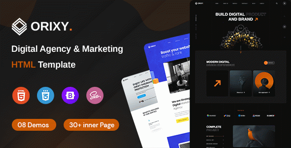 Orixy - Digital Agency HTML Template