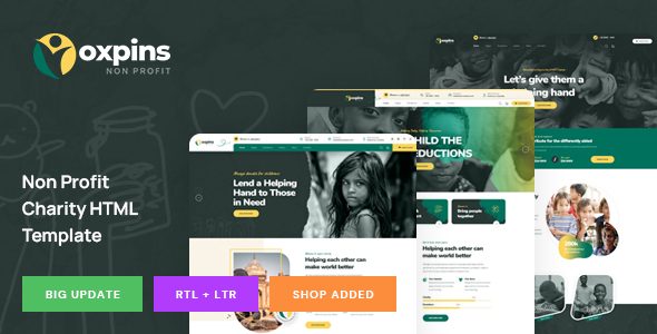 Oxpins - Non Profit Charity HTML Template