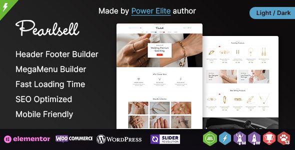 Pearlsell WP - Jewelry Elementor WooCommerce Theme