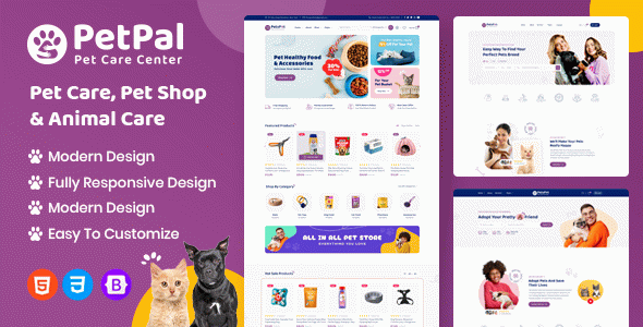 Petpal - Pet Care and Pet Shop Template