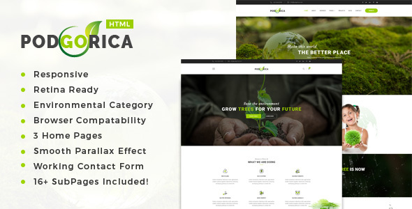 Podgorica - Environment / Non-Profit HTML Template