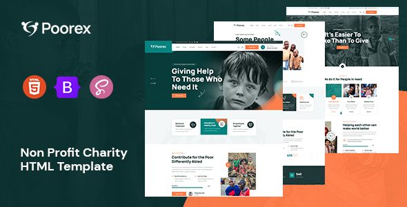 Poorex - Nonprofit Charity HTML Template