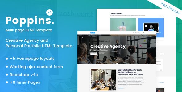 Poppins – Creative Agency & Portfolio Template