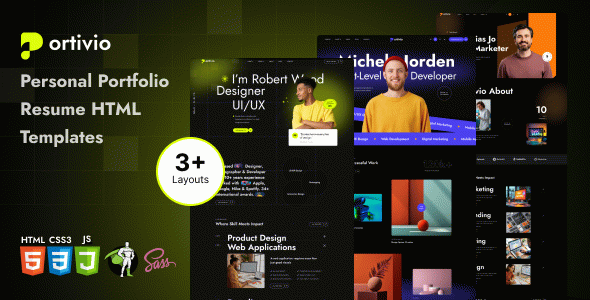 Portivio - Personal Portfolio Resume HTML5 Template