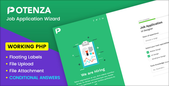 Potenza - Job Application Form Wizard
