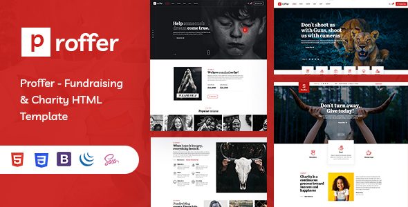 Proffer - Fundraising & Charity HTML Template