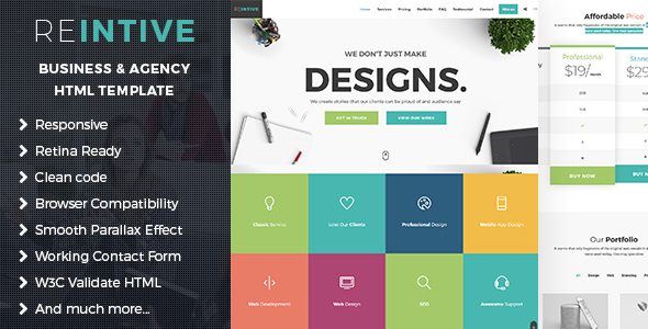 Reintive - Agency Business Responsive Bootstrap 5 Landing Page Template
