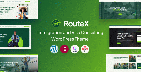 RouteX - Immigration and Visa Consulting WordPress Theme
