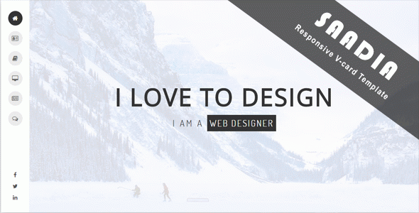 Saadia - Resume, CV, v-Card & Portfolio