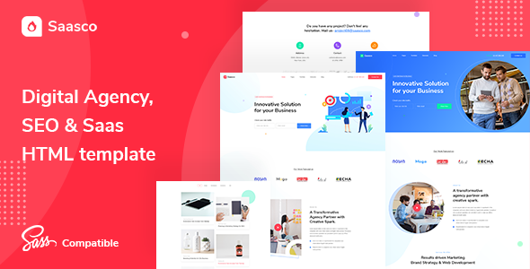 Saasco - Digital agency, SEO & Marketing HTML Template