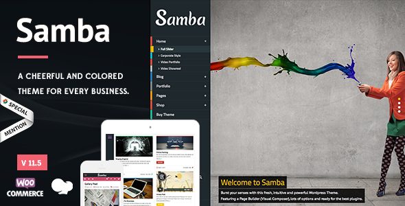 Samba - Colorful WordPress Theme