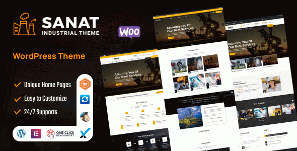 Sanat - Factory & Industry WordPress Theme