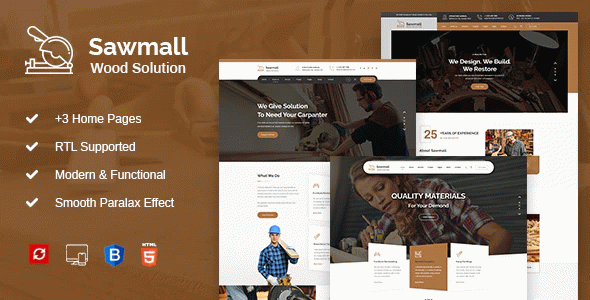Sawmall - Carpenter and Craftman HTML Template