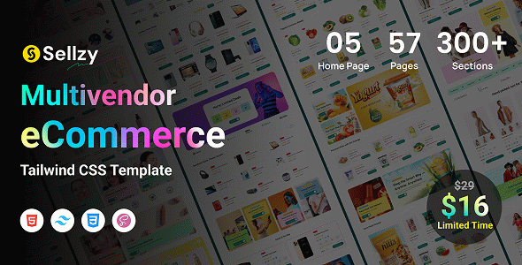 Sellzy - Multivendor eCommerce Tailwind CSS Template