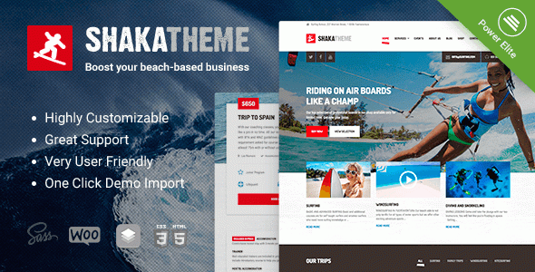 Shaka — A Watersports WordPress Theme