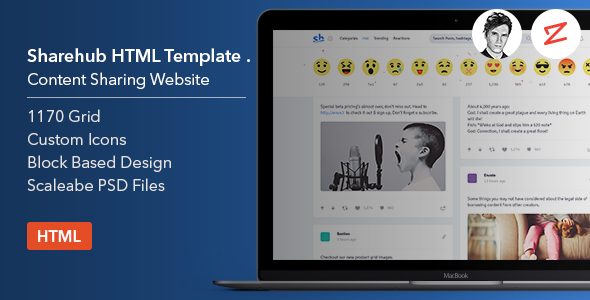 Sharehub Content Sharing HTML Template