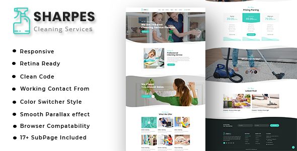 Sharpes | Dry Cleaning Services HTML Template