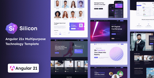 Silicon - Angular 21 Business & Technology Template