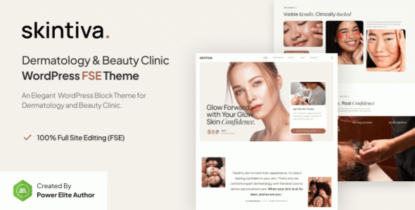 Skintiva – Dermatology & Beauty Clinic Gutenverse FSE WordPress Block Theme