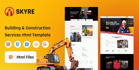 Skyre – Building & Construction Services Html Template